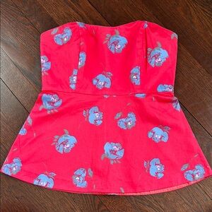 J. Crew Factory Boned Corset Strapless Shirt